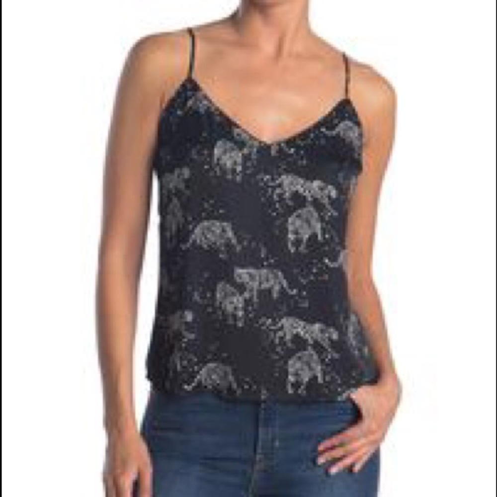 BNWT DAVID LERNER NEW YORK BLACK TIGER CAMI